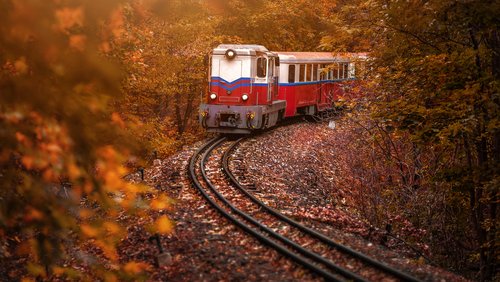 With the children's railway to the Budaer Hills