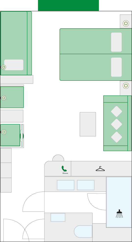 Family cabin: 2-bed outside cabin, category G